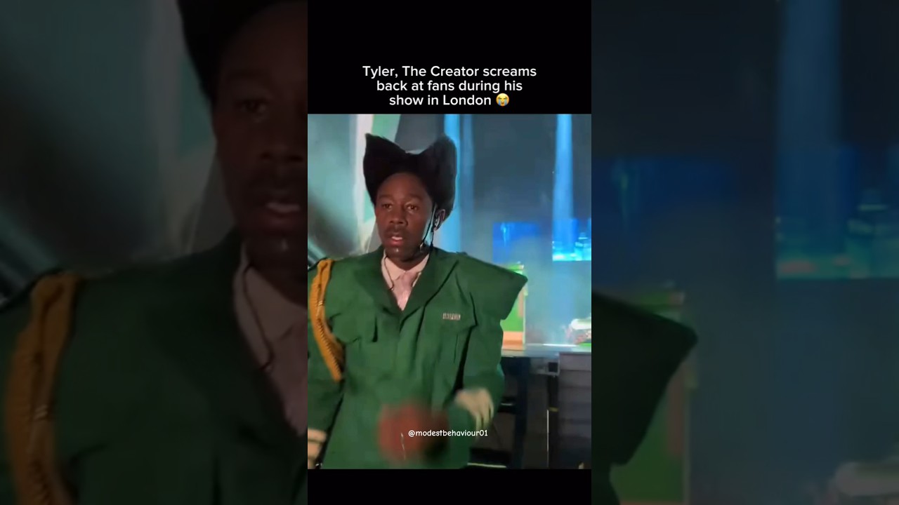 Tyler the creator screams back at fans during his london show 