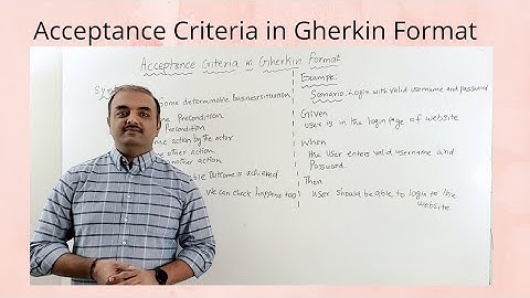 Acceptance Criteria in Gherkin Format