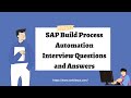 SAP Build Process Automation Interview Questions and Answers | Best SAP Training | Ambikeya