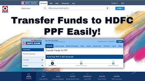 How to Transfer Money to PPF in HDFC Bank Online