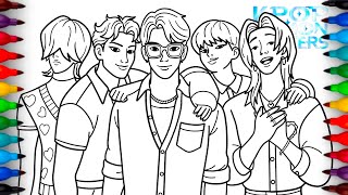 Desenhos para colorir de KPop Demon Hunters Como colorir Saja Boys