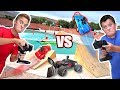 WILL IT DRIVE WITH INSANE MODS?! RC CAR DRIVING ON THE WATER & BALLOON POPPING MODS!