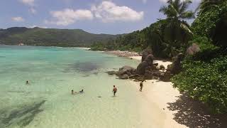 Fairytale Beach Mahe Seychelles by drone.