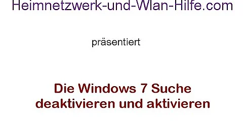 Welche Windows 7 Funktionen aktivieren oder deaktivieren?