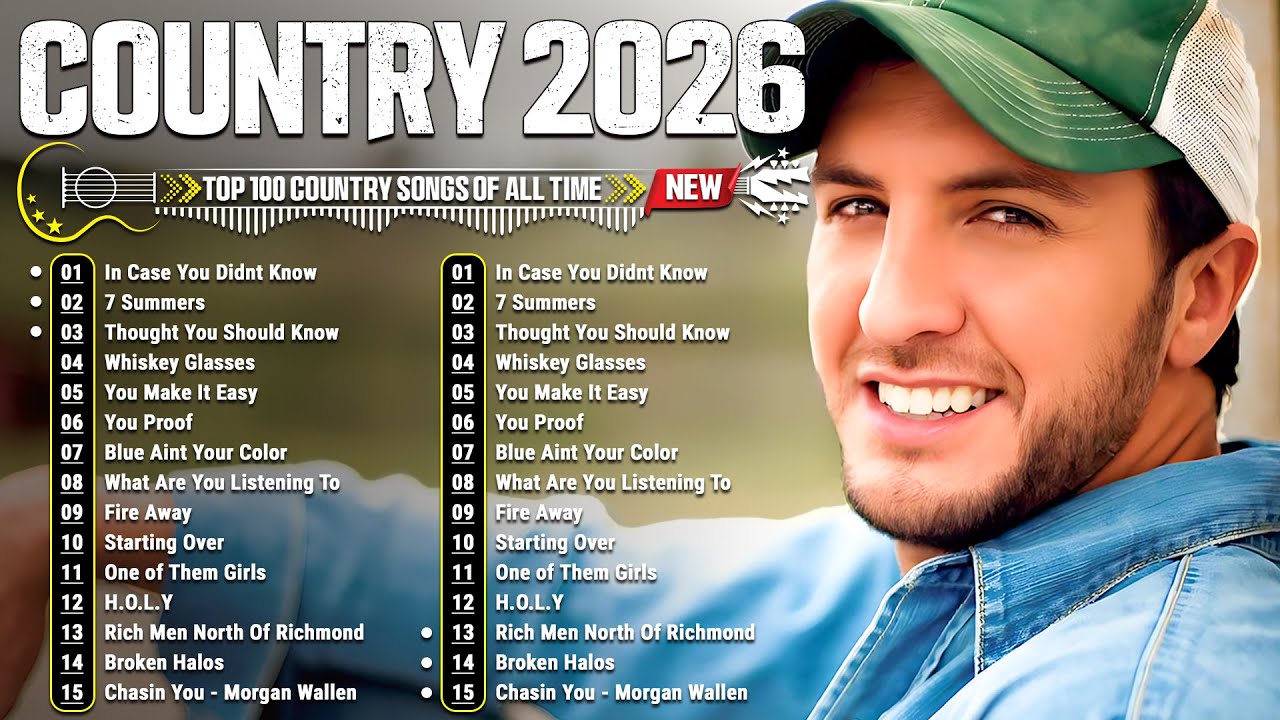 Country Music Playlist 2026 🎧 Luke Bryan, Morgan Wallen, Luke Combs, Chris Stapleton, Jason Aldean