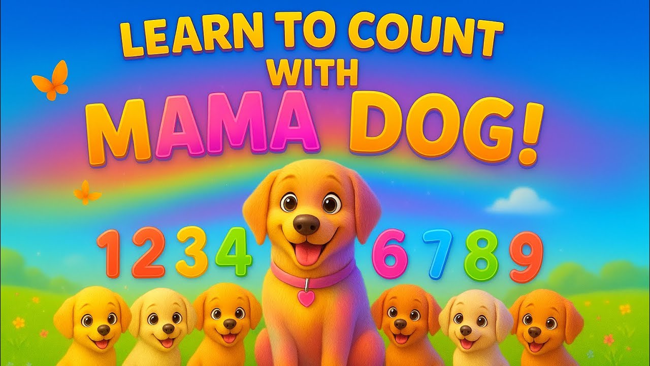 Mama Dog's Counting Adventure: Learn Numbers 1-10!