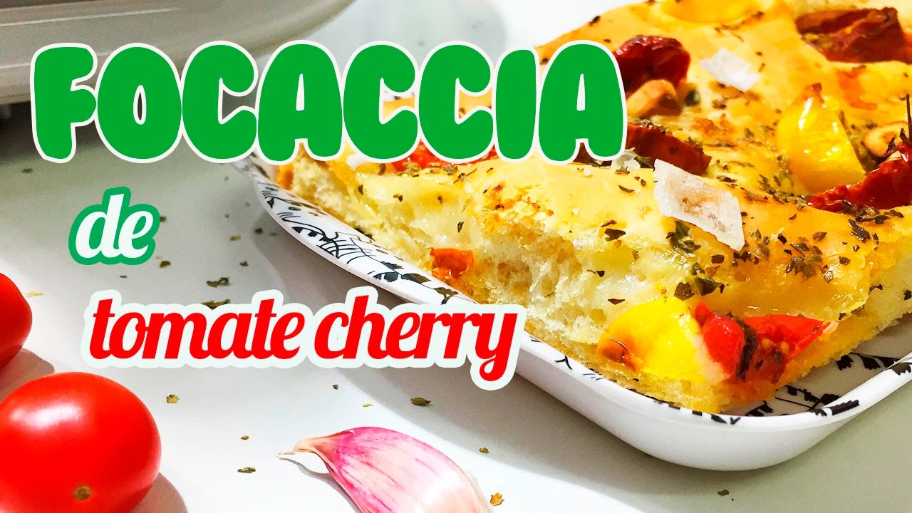 Focaccia con tomate cherry | Recetas Thermomix