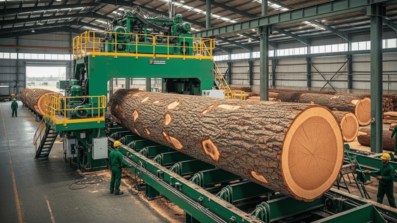 Inside the Largest Wood Sawmill Factory – How Giant Logs Becomes ...