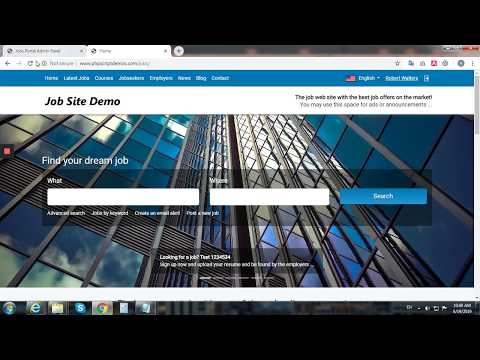 Home slider functionality in Jobs Portal, the php jobs website software