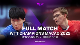 FULL MATCH | Alexis LEBRUN vs JANG Woojin | MS R32 | WTT Champions Macao 2022