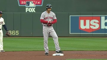 Sizemore crushes an RBI double off the wall