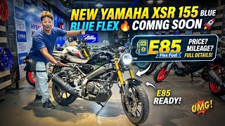 🔥 New Yamaha XSR 155 Blue Flex Coming Soon 🚀 | E85 Flex Fuel Bike? Price, Mileage &amp; Full Details