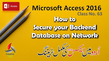 How to secure your Backend Database File on Network  - in Urdu