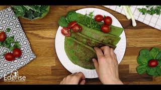 Clatite cu spanac nivel crescut de fibre/Pancakes with spinach/ Crêpes aux épinards et fromage