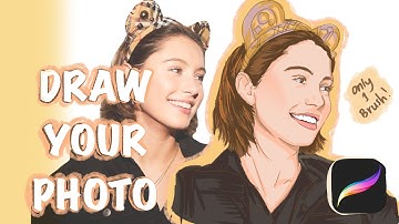 6 STEP! How to Draw Your Photo at Procreate (Only 1 Brush)