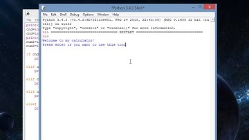 Develop small calculator in python with 