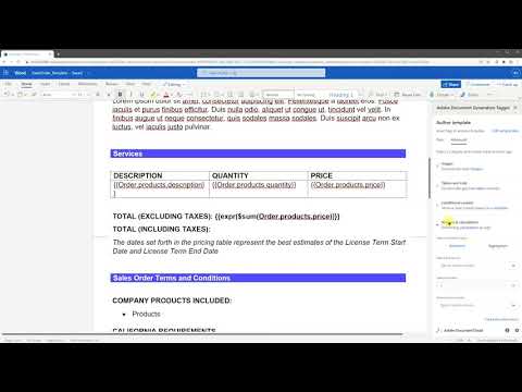 Adobe Document Generation API: Using Numerical Calculations