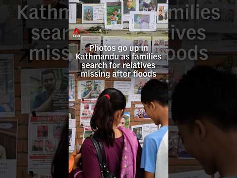 Photos go up in Kathmandu as families search for relatives missing after floods