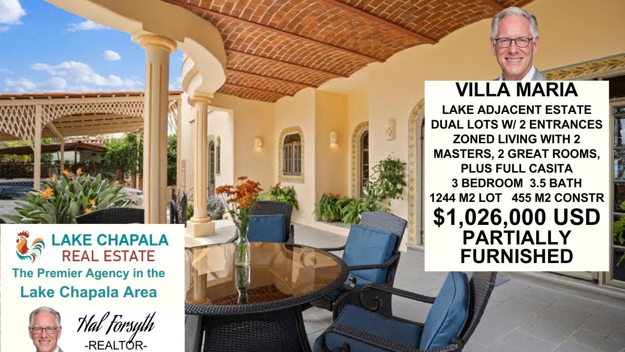 VILLA MARIA  -  LAKE ADJACENT ESTATE ON LAKE CHAPALA