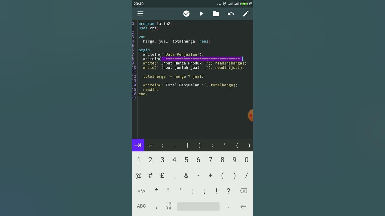 Tutorial Pemrograman PASCAL Perintah Input dan Output | Input and ...