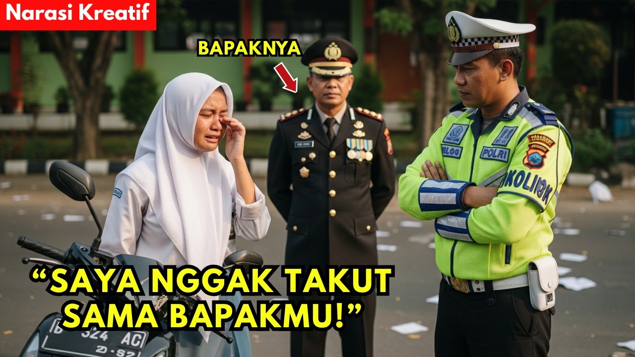 Polisi Tilang dan Sita Motor Gadis SMA, Ternyata Ayahnya Jenderal‼️