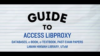 Guide To  Access LIBPROXY