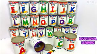 Kids Learning Activity | Learn with Alphabet Soup Can Surprises!