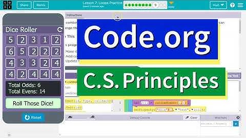 Code.org Lesson 7.9 Loops Practice | Tutorial with Answers | Unit 6 C.S. Principles