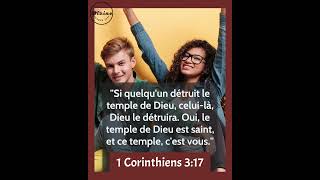 Verset Biblique Du Jour - 1 Corinthiens 3:17 | Le temple de Dieu est sacré