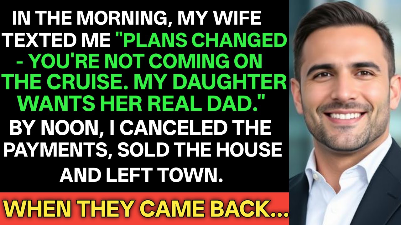 At breakfast, my wife texted, “You’re not coming on the cruise”—by evening, I understood why