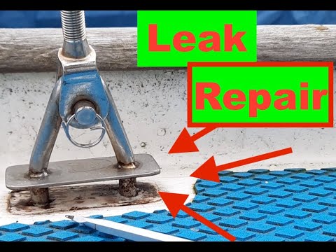 Leak repair with butyl on a boat - YouTube