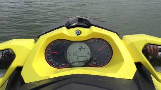2015 Seadoo gtr 215 top speed test run. screenshot 3