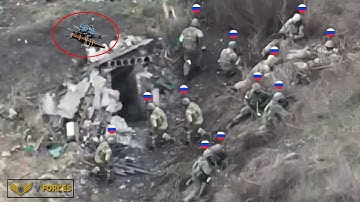 Ukrainian drones mercilessly slaughtered the remaining Russian troops surrounded near Dobropillia