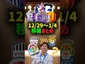 12月29日～1月4日までに起こった注目の移籍をまとめてみた。 #サッカー#jリーグ #日本サッカー #移籍
