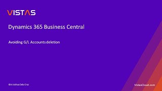 Dynamics 365 Business Central - How to Prevent GL Account Deletion