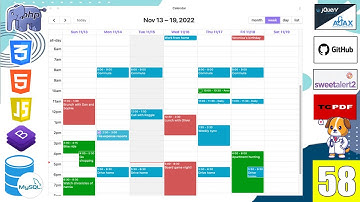 58 De MySQL a JSON para cargar en FULLCALENDAR en el SISTEMA VETERINARIO (PHP y MySql) FullStack