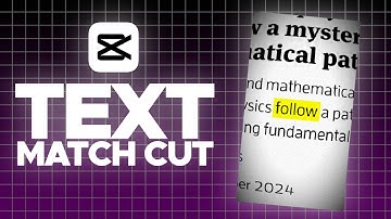 Capcut Tutorial - Tekst Match Cut