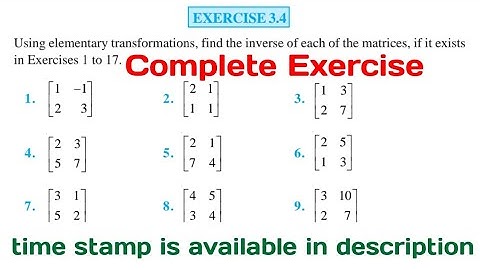 Ex 3.4 class 12 maths ncert Matrices Q1 to Q18