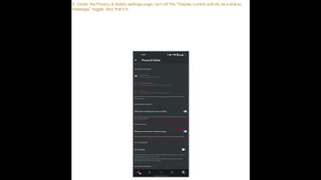 Stop Sharing Your Activity on Discord Mobile Android and iOS