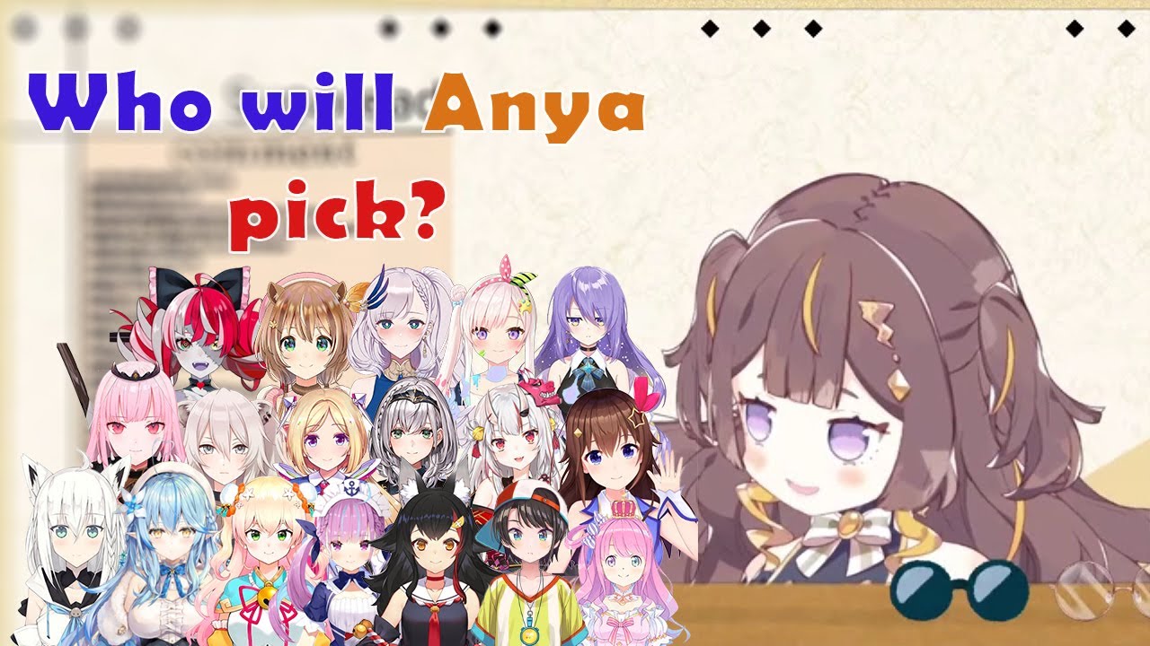 Anya thought on which one she will choose for a date in Hololive members and the reason