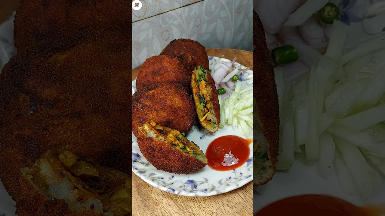 Chicken Chop Recipe #snacks #streetfood #shorts #telebhaja #kolkata