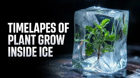 “How Plant Growing Inside an Ice Block | Hypnotic 2-Min Time-Lapse”