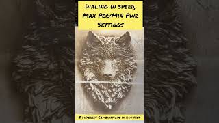 Trying to dial in laser settings