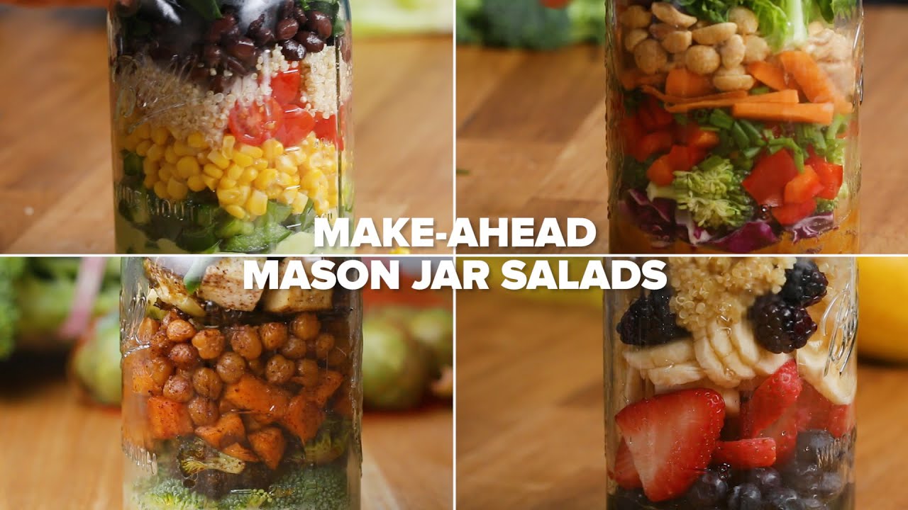 Harvest Fall Salad In a Jar: A Make-Ahead Mason Jar Salad - Live Simply