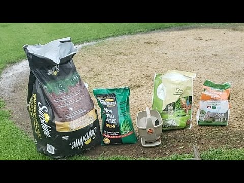 Seeding using Turfmend and The anderson's starter fertilizer | How to