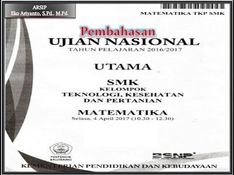 Video Pembahasan Soal Ujian Nasional Matematika Smk Teknologi