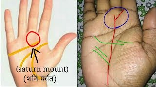 शनि पर्वत पर ऐसे निशान बना देंगे अमीर और धनवान. Male lucky hand. बहुत अच्छा किस्मत.