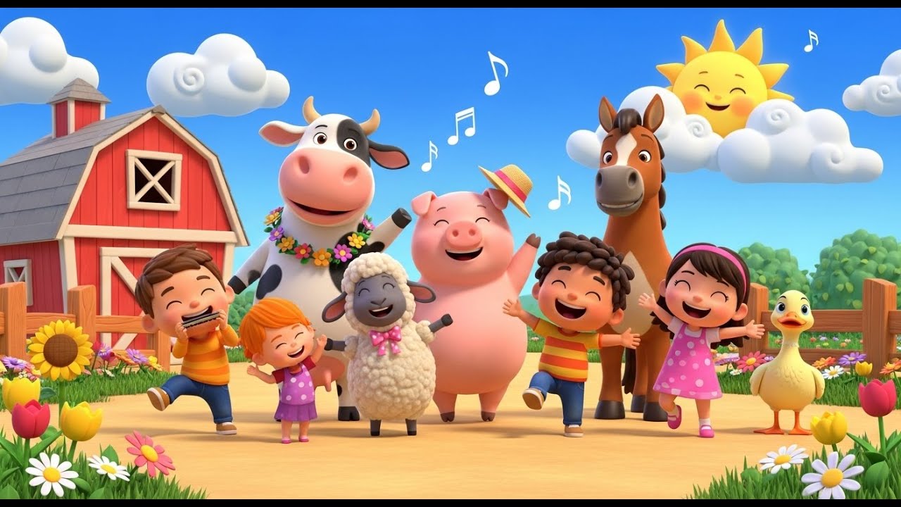 Farm Friends Sing Along for Kids | Animal Songs, Nursery Rhymes & Baby Songs 🐮🐷🎶👶