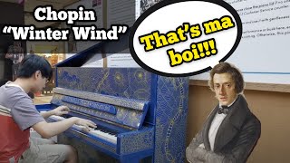 When a Classical Pianist sees a public piano.....「Chopin Hard Style」