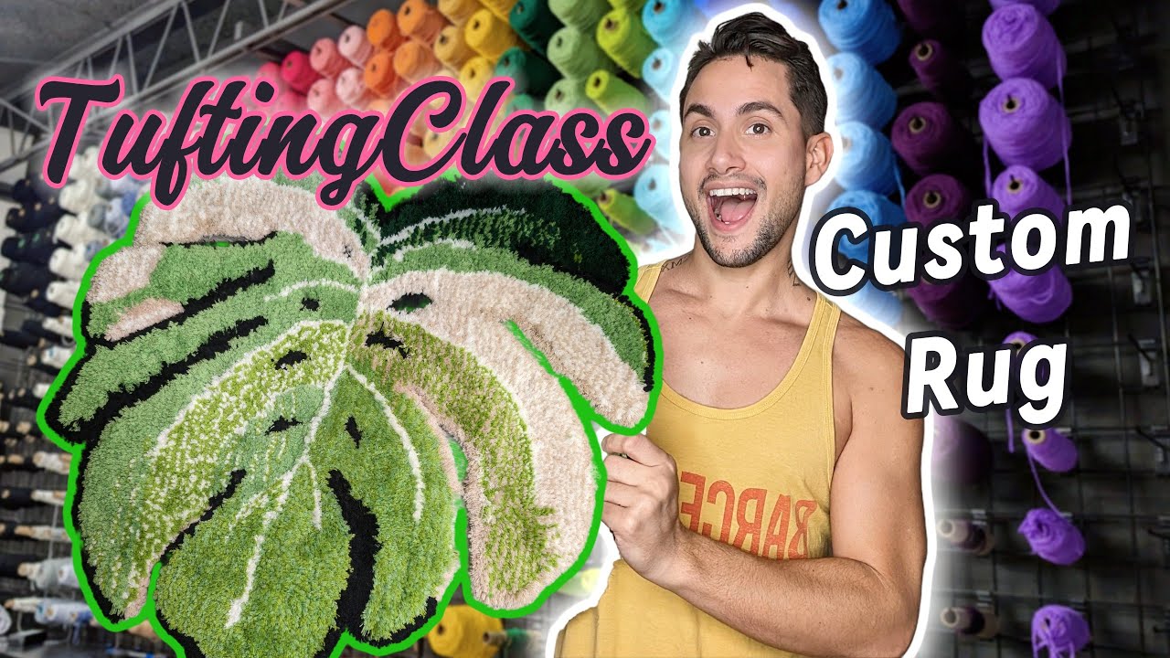 D.I.Y MONSTERA DELICIOSA Rug!! (Leaf Design & Tufting Class Full Experience)